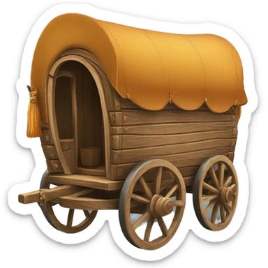 Traditional gypsy wagon sticker
