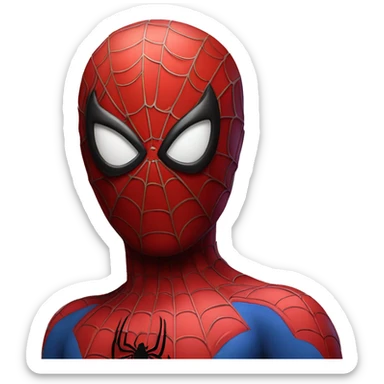 has un Emoji de un spiderman con un control de videojuegos sticker