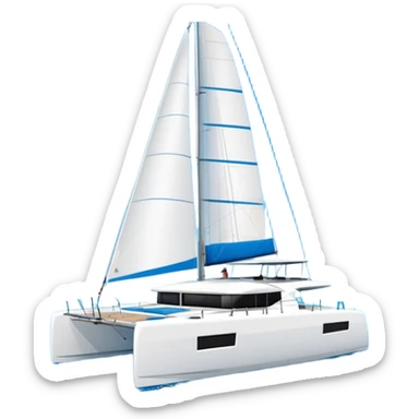 a lagoon 42 catamaran with no wording on the hull or anywhere on the boat  sticker