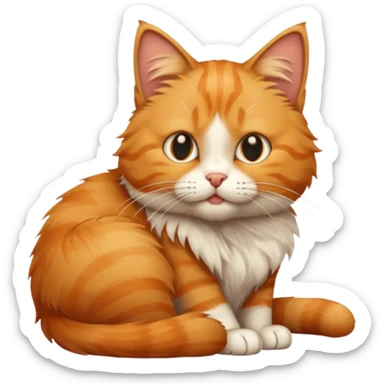 cat itching itself sticker