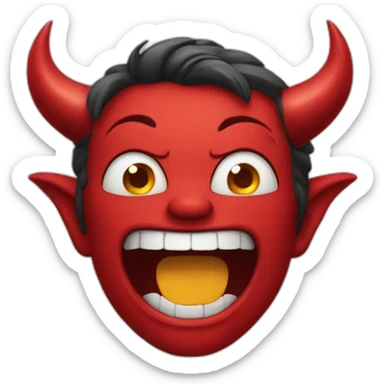 A  devil who is singing  sticker