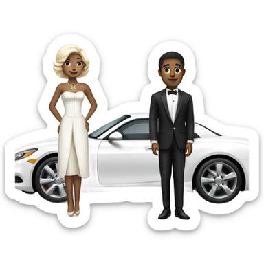 Princes with white car sticker