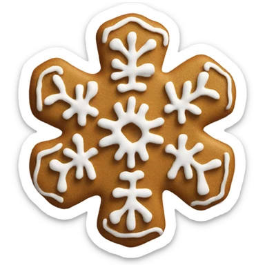 Gingerbread snowflake sticker