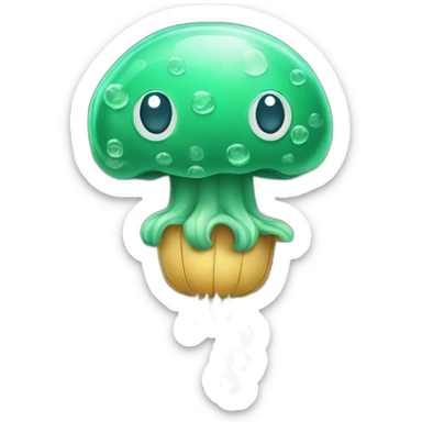 Cute jellyfish money tree sticker