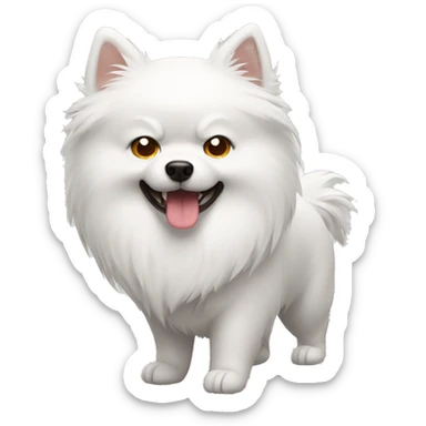japanese spitz dog angry sticker