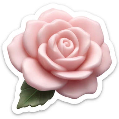 Pink Opal crystal rose flower sticker