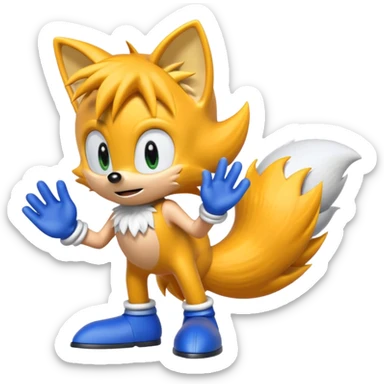 Sonic the hedgehog 2 tails sticker