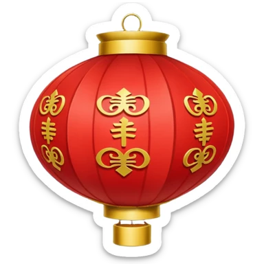 chinese red lantern sticker