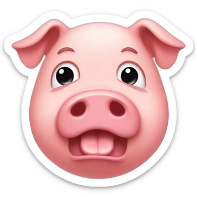pig crying sticker