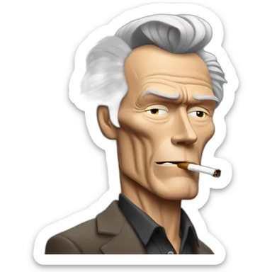 Real life Clint eastwood smoking sticker