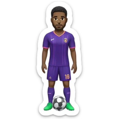 futbolista ropa morada sticker