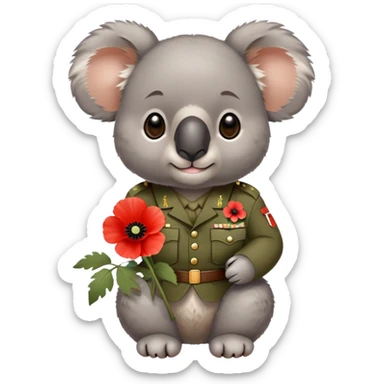 Australian anzac koala  sticker