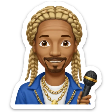 snoop dog with microphone sticker