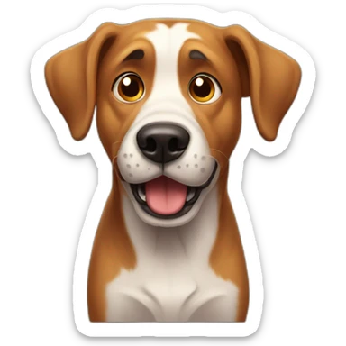 suprised and scared dog sticker