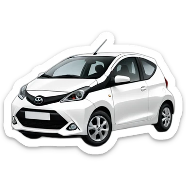 white Toyota Aygo sticker