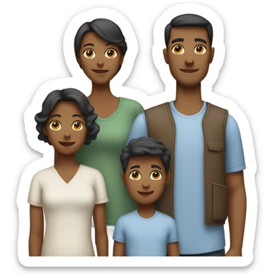 1 MOM 1 DAD AND 2 BOYS FAMILY sticker