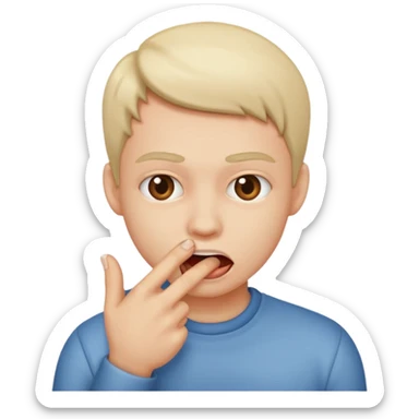 Un labio mordiendo un dedo  sticker