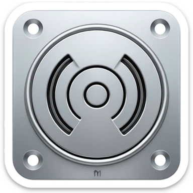 mac os icon metal mute no sound audio  🔇  sticker