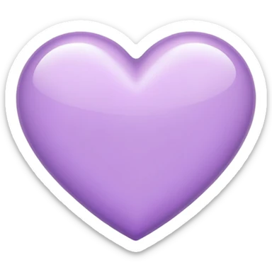light purple heart flying sticker