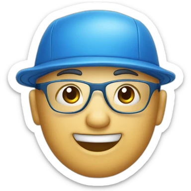 Nageur avec un bonnet de natation bleu et des lunettes de natation  sticker