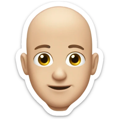 bald skibidi toilet sticker