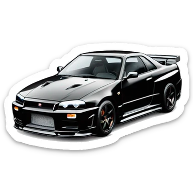 Nissan gtr skyline r34 BLACK sticker