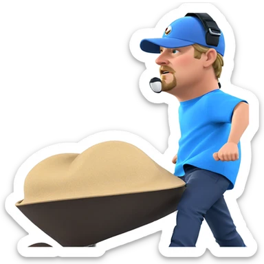 boy in hat on white sticker