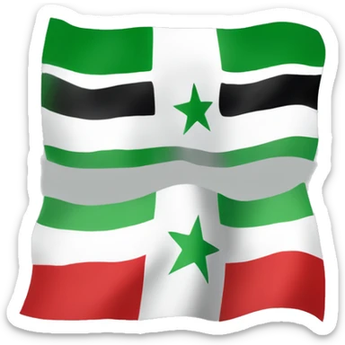 Green syrian flag (switch the places of the red and green) sticker