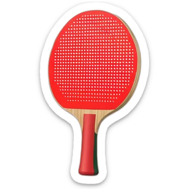 red Table Tennis Paddle sticker