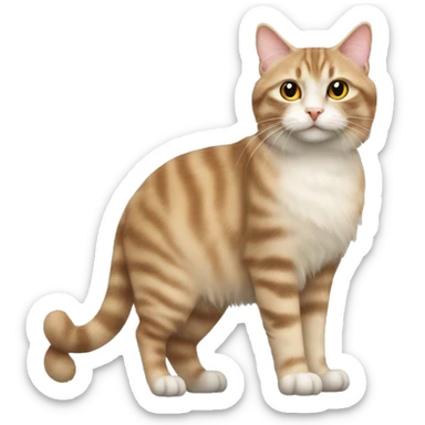 American Bobtail Cat,Semi-long fur cat sticker