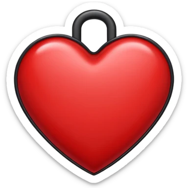 heart with a black zipper sticker