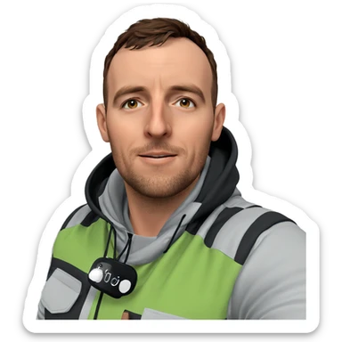 realistic portrait of a man sticker