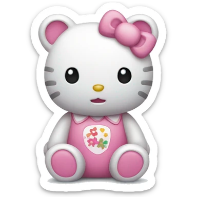 Hello kitty bear sticker