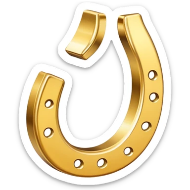 horseshoe made out of gold sticker