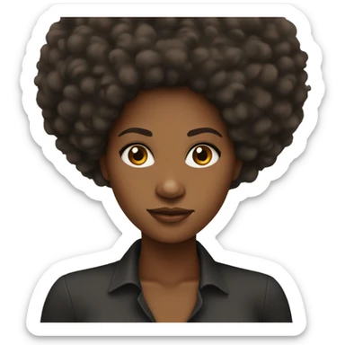 black woman with Afro hair  sticker