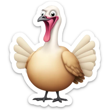 Extremely fat turkey  sticker