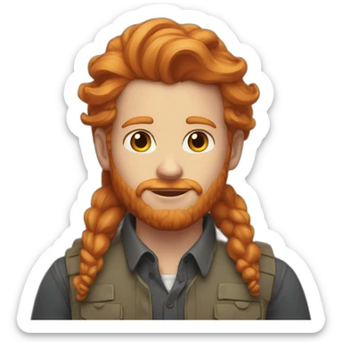 handsome 34 year old ginger sticker