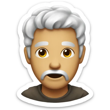 A really deppressive face sticker