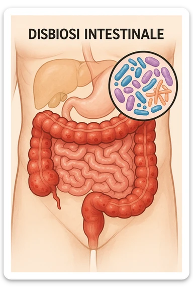 disbiosi intestinale vista anatomicamente sticker