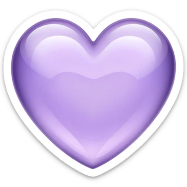 lavender crystal heart sticker