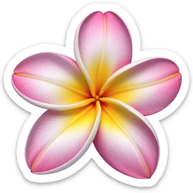 Plumeria flower sticker