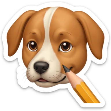 dog doing maths sticker