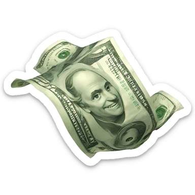 money flying sticker