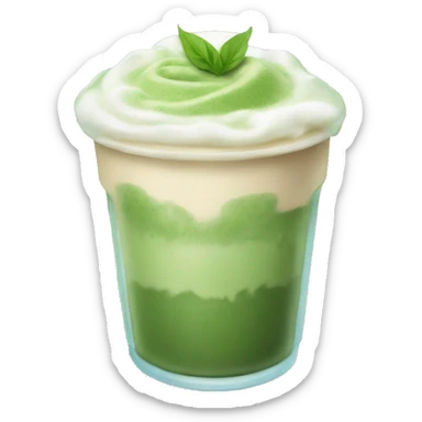iced matcha latte  sticker