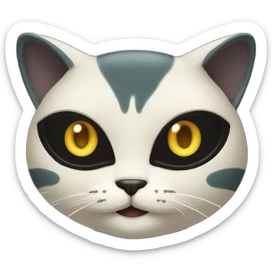 alien-dancing-bicolor-cat-pokemon-face sticker