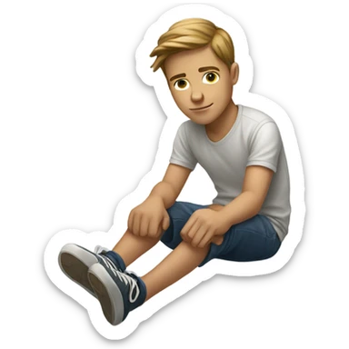 White teenager chilling sticker