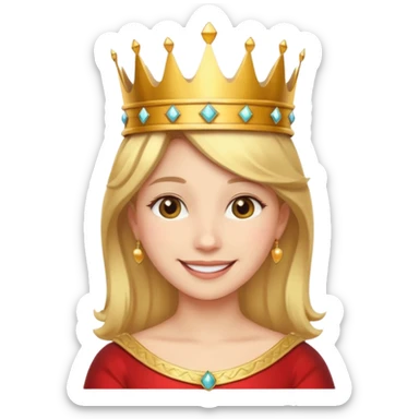 Una persona enamorado y con una corana sticker