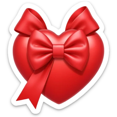 heart with a bow, kpop sticker