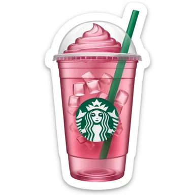 pink iced tea Starbucks drink sticker