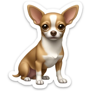 Brown and light brown chihuahua  sticker